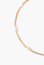 Chan Luu 18k GP SS & White Pearl Anklet (Style 1235)