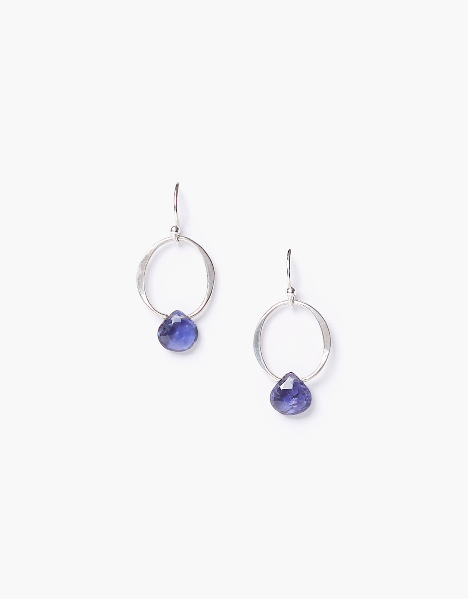 Chan Luu Sterling Iolite Briolette Drop Earrings (5505)