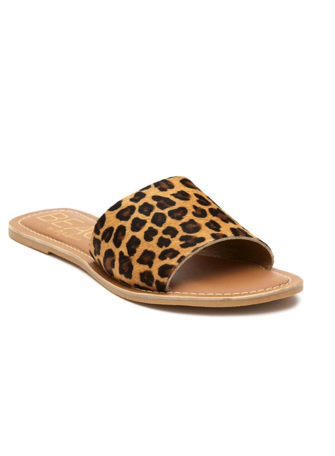 Cabana Tan Leopard Slides - BlackBook Bikini