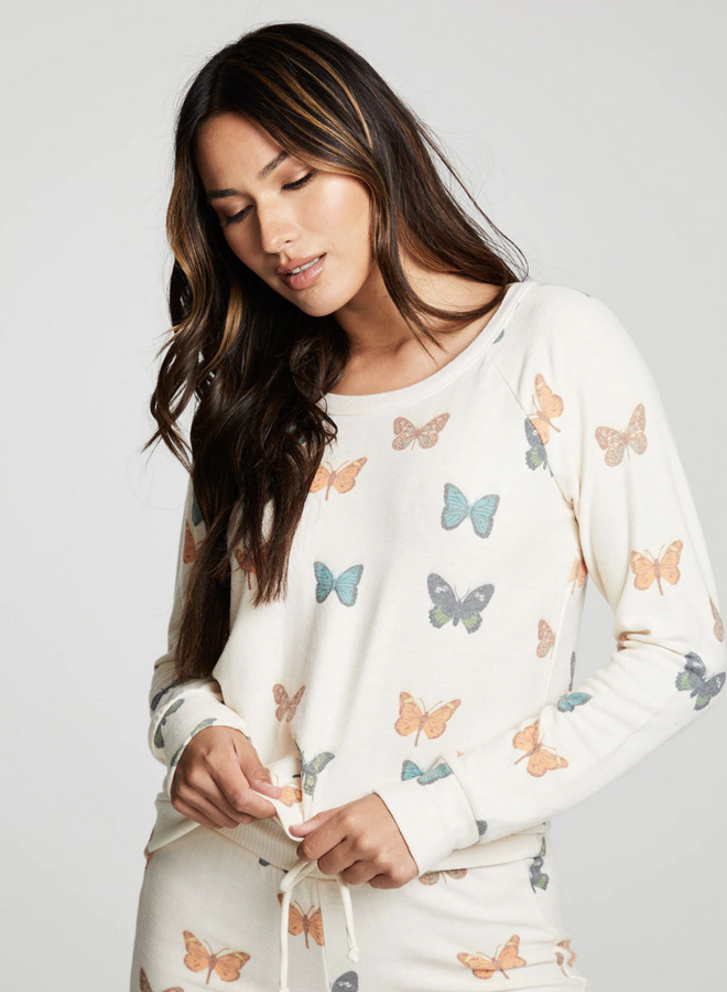 Bliss Knit Pullover Antique White Papillon