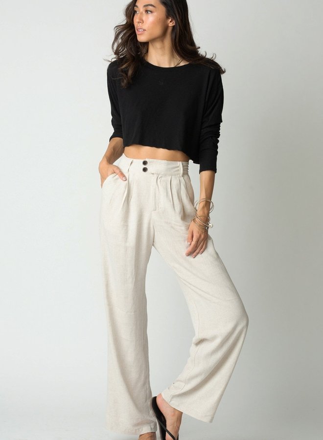 The Pleated Pant Natural