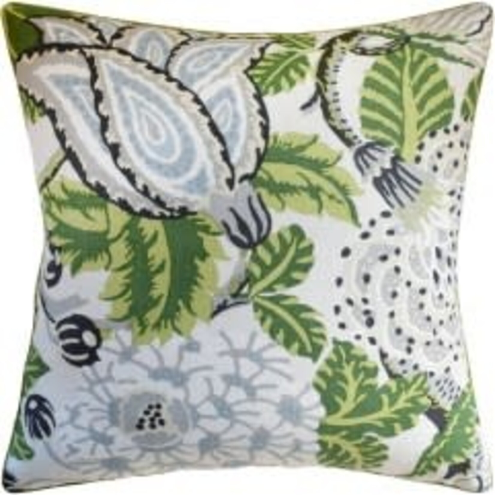 Website Mitford Green & White Pillow 22"