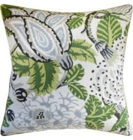 Website Mitford Green & White Pillow 22"