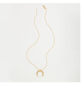Gorjana Cayne Crescent Pendant Necklace - gold