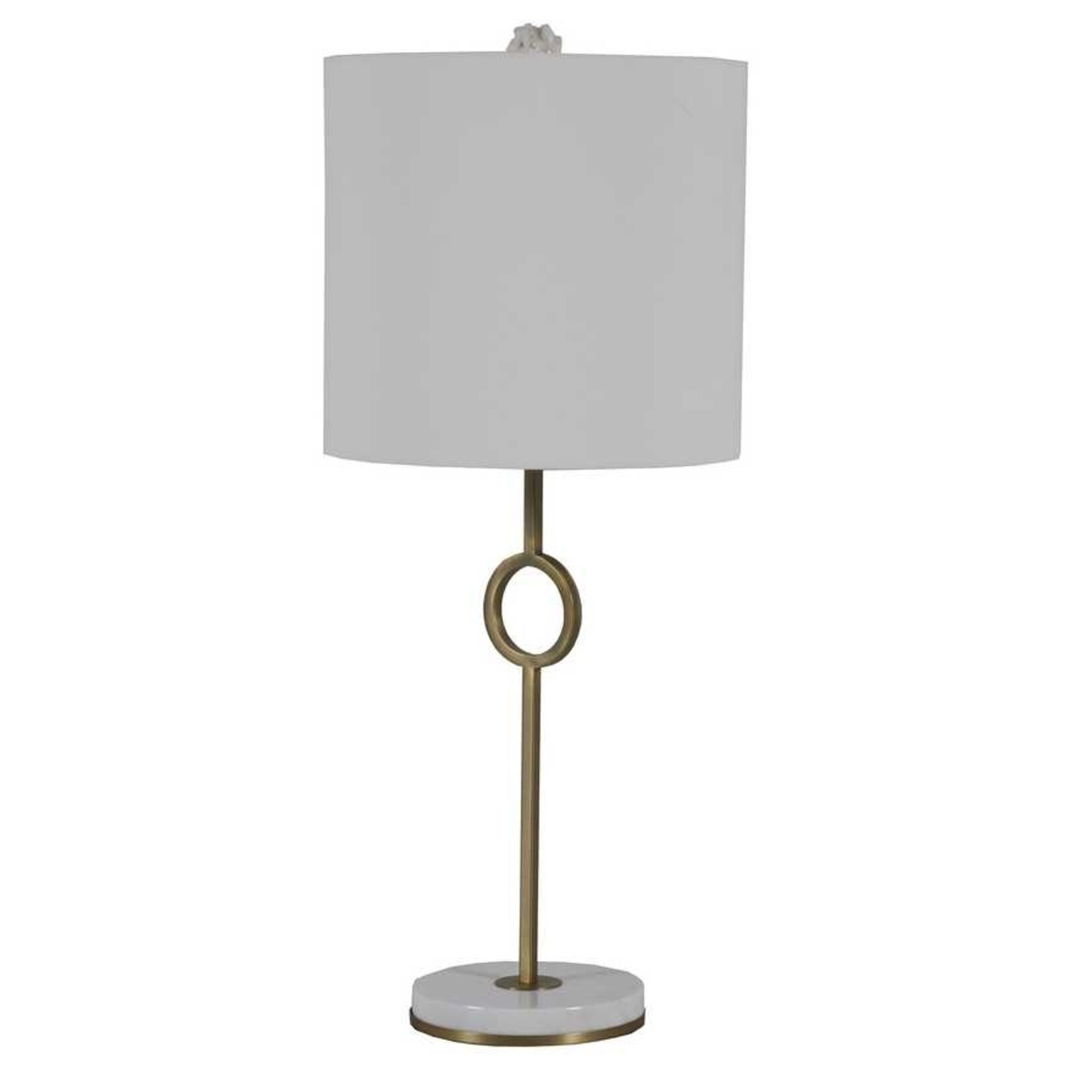 Gabby Table Lamp - crystal, antique brass
