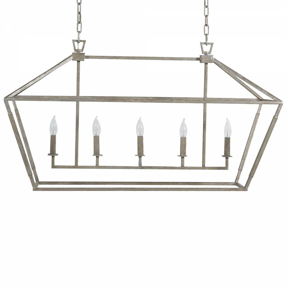 silver rectangular chandelier