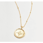 Gorjana Compass Coin Necklace in Gold