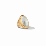 Julie Vos Cassis Statement Ring - iridescent clear crystal / 7