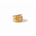 Julie Vos Coin Crest Ring  Gold- Size 7