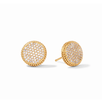 Julie Vos Fleur-de-Lis Pavé Stud - cz