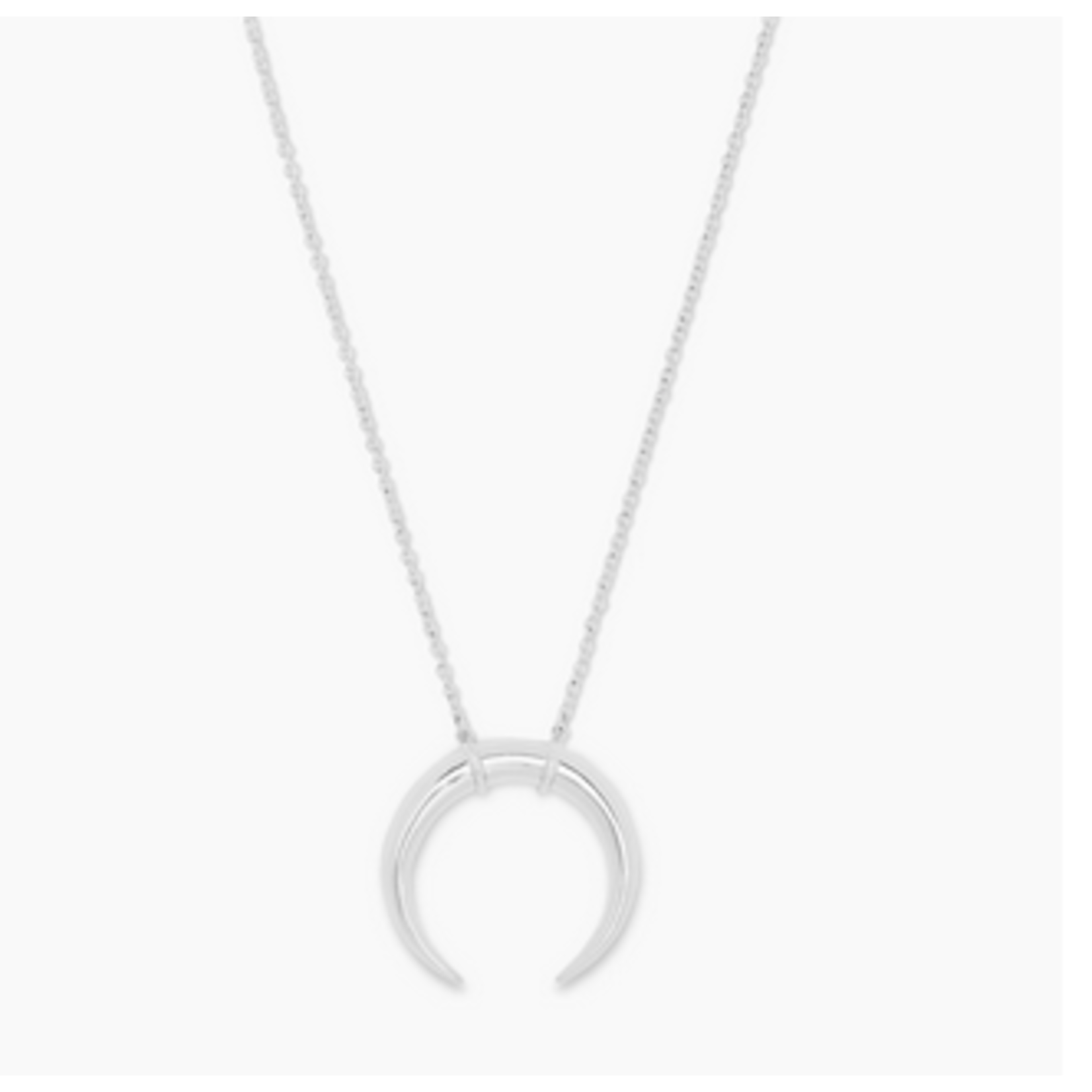 Gorjana Cayne Crescent Pendant Necklace - silver