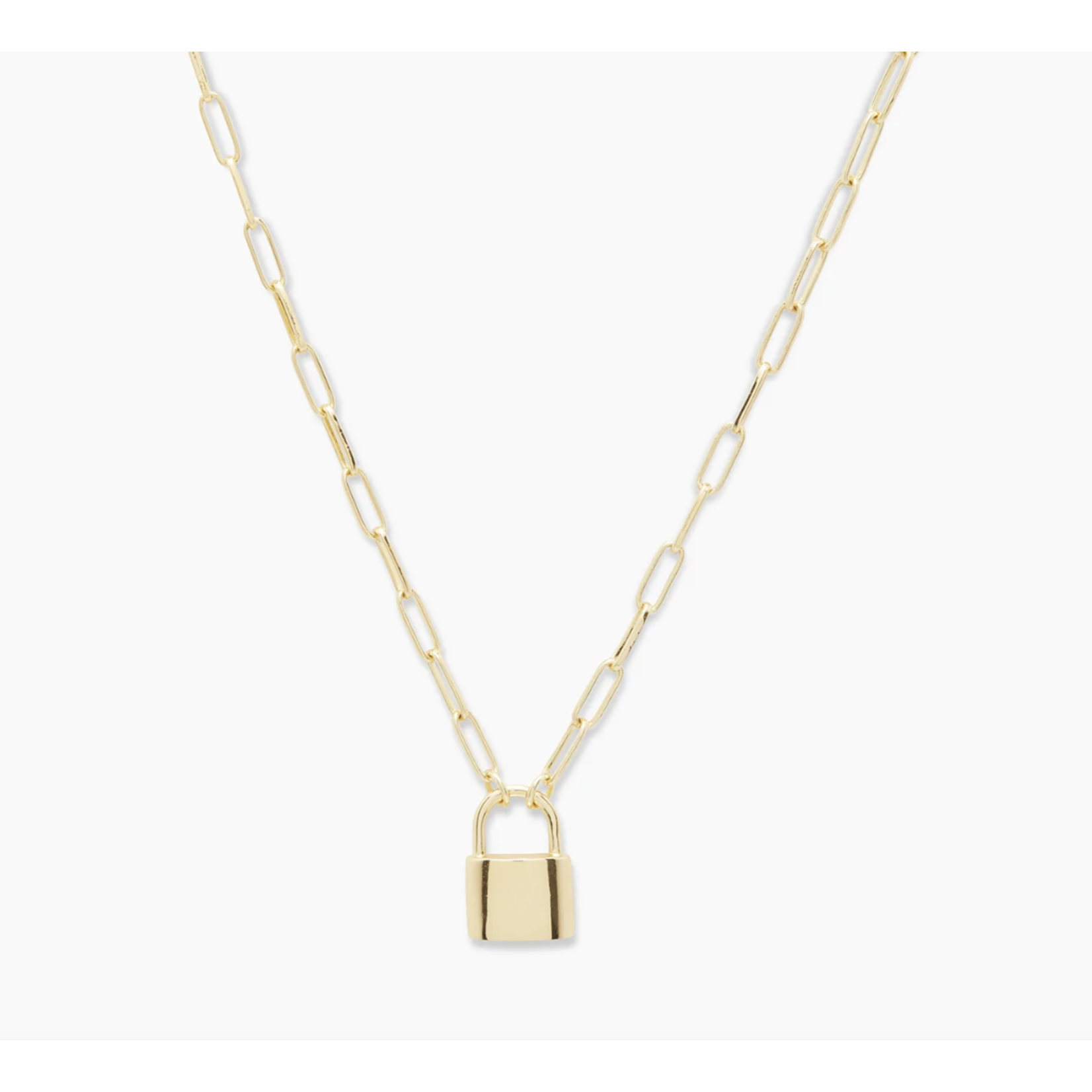Gorjana Kara Padlock Charm Necklace - gold