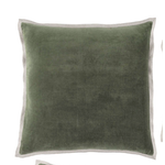 Gehry Velvet/Linen Sage Pillow 22"