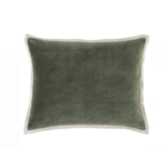 Gehry Velvet/Linen Sage Lumbar Pillow 16"