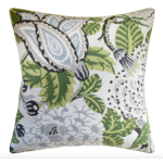 Website Mitford Green & White Pillow 20"