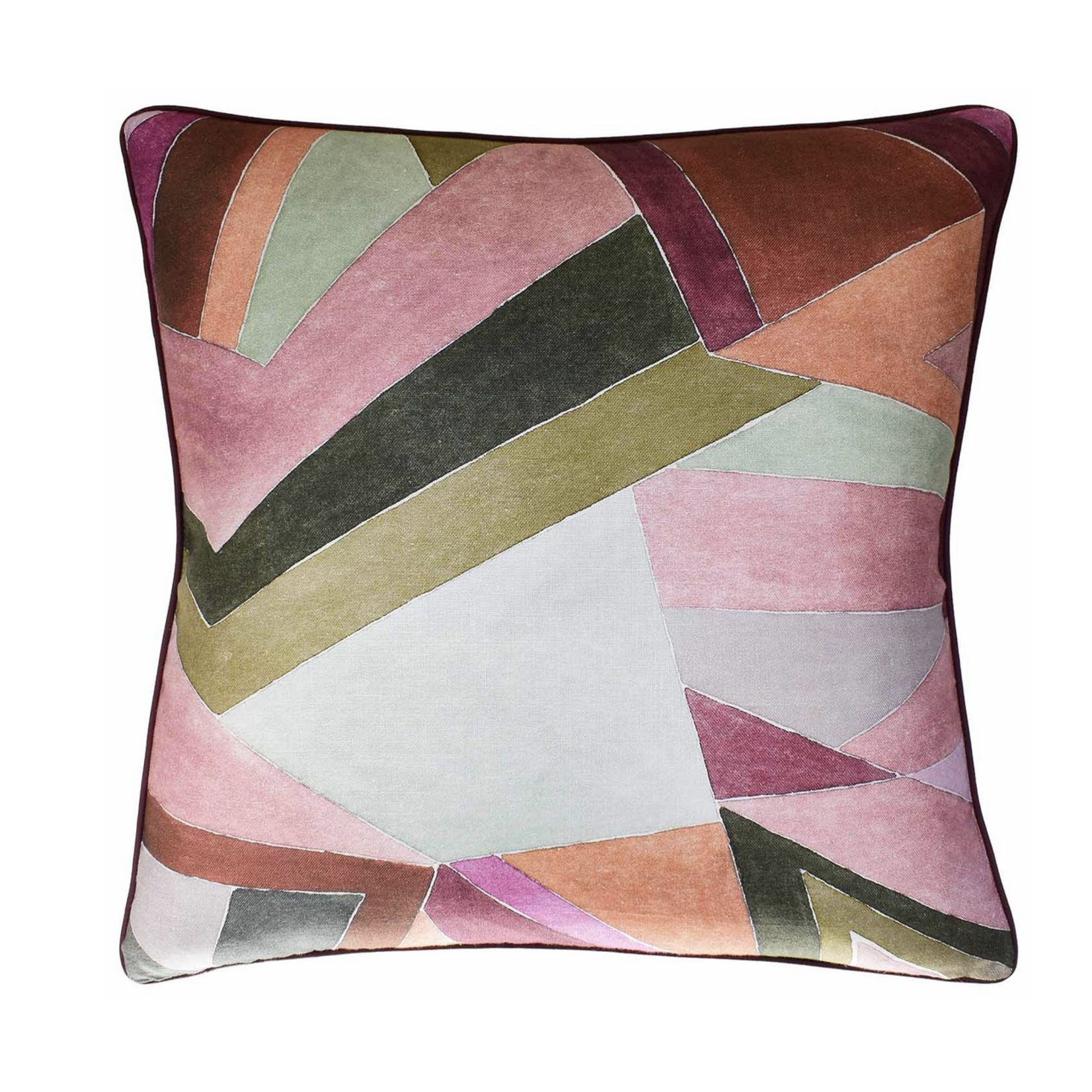 Website Roulade Print Rose/Leaf Pillow 20"