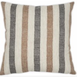Website Knotted Stripe Charcoal Pillow 20"