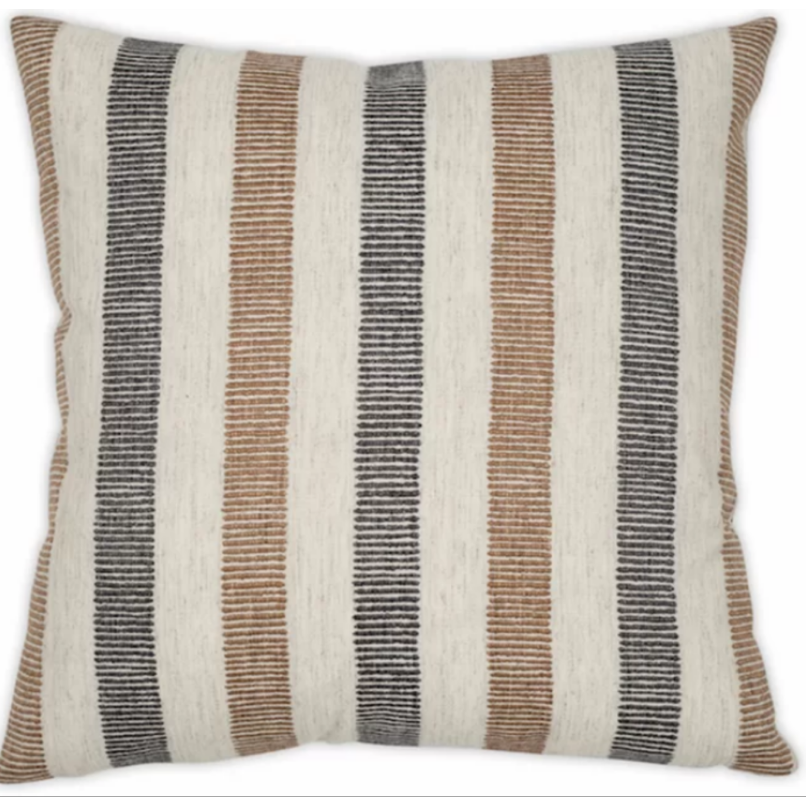 Website Knotted Stripe Charcoal Pillow 20"