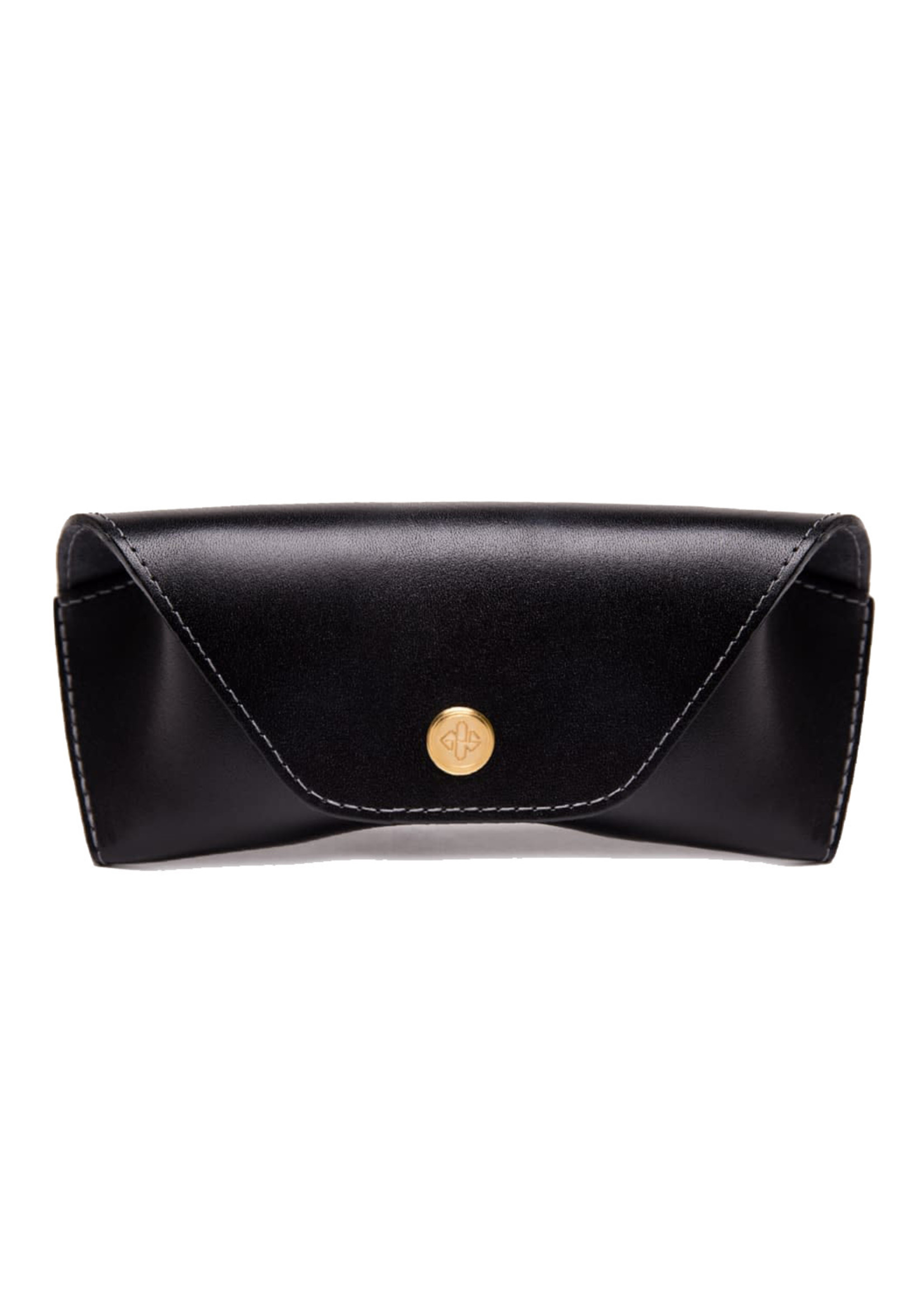 Smythson leather sunglasses case - Black