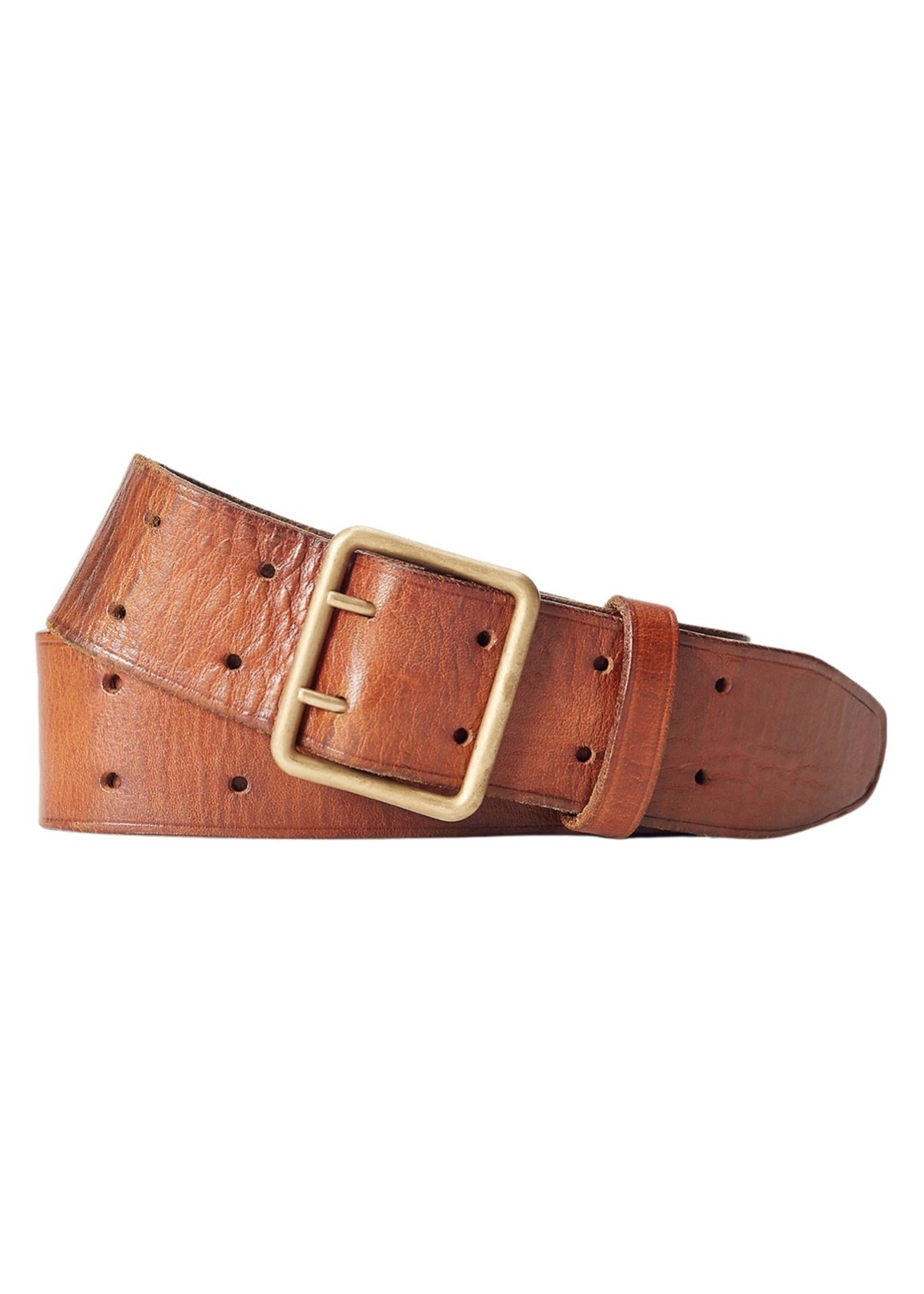 RRL Miller Belt Tumbled Cowhide Leather Light Brown