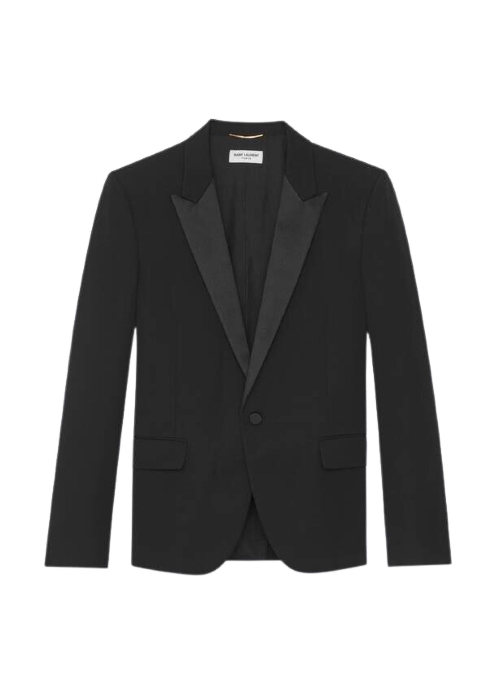 SAINT LAURENT PEAK LAPEL TUXEDO JACKET