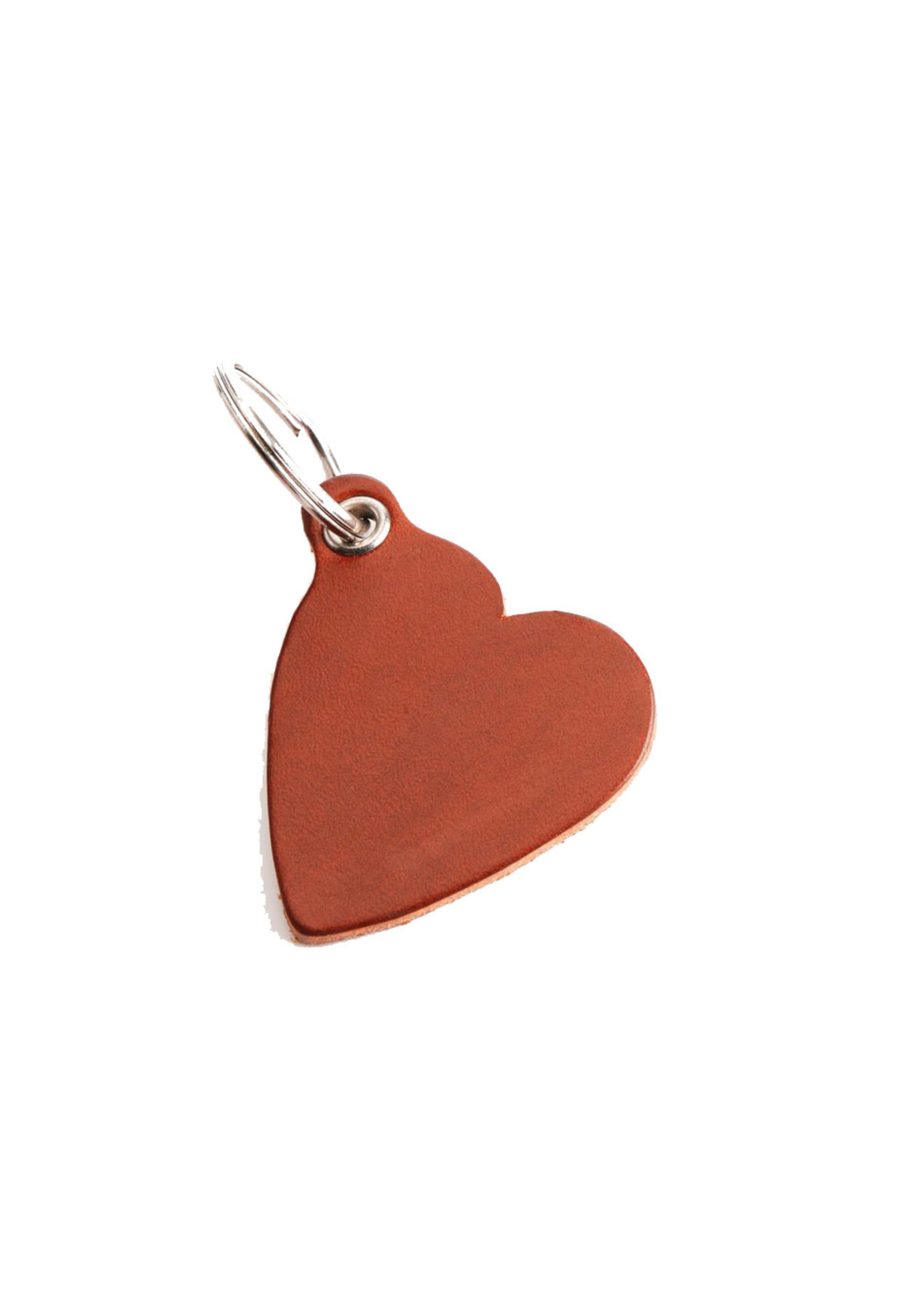 BILLY KIRK LEATHER HEART KEYCHAIN