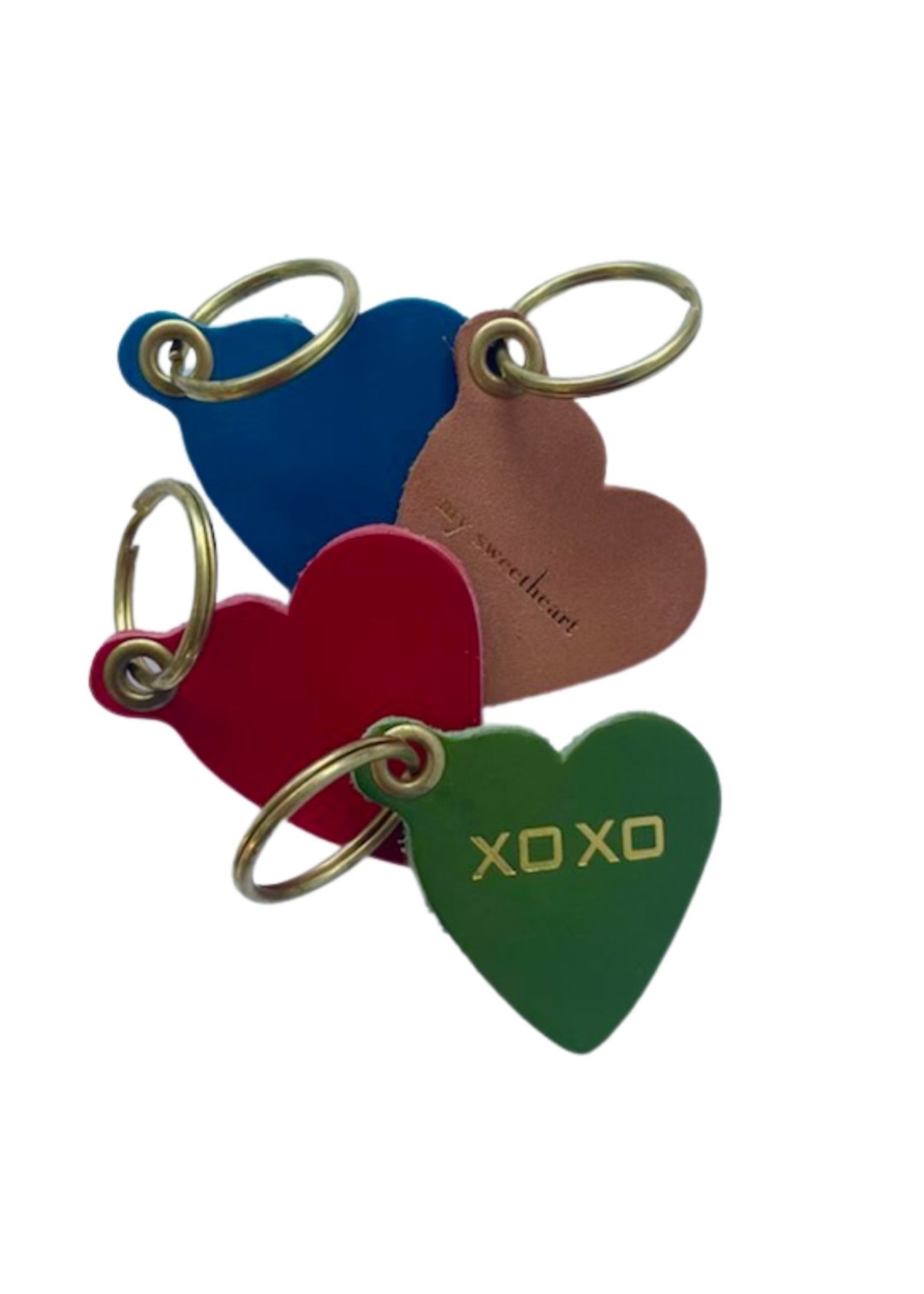 BILLY KIRK LEATHER HEART KEYCHAIN