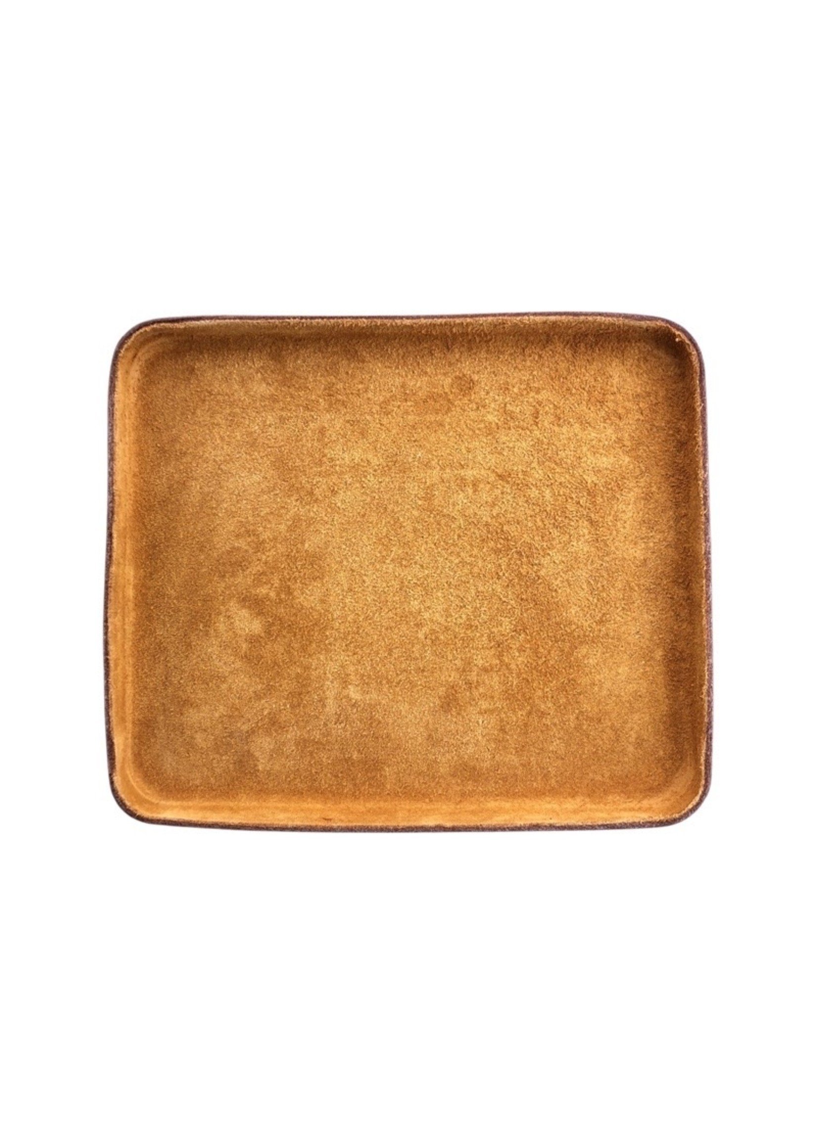 BAR W.R. SUEDED LEATHER TRAY LARGE