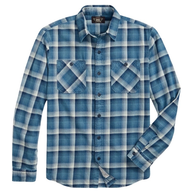 RRL LS CO SHDW PLAID WS - TABOR