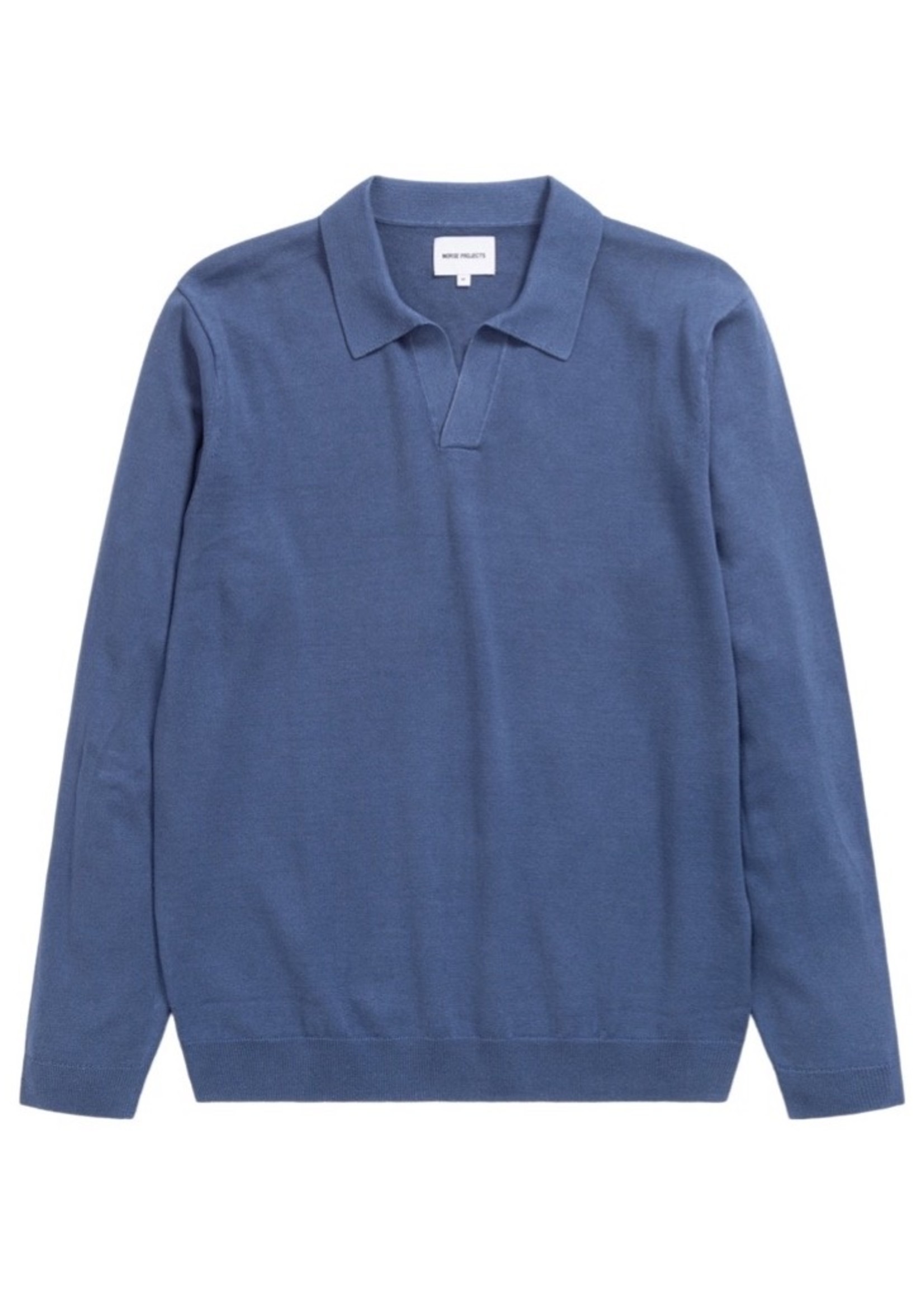 NORSE PROJECTS LEIF COTTON LINEN LONG SLEEVE POLO