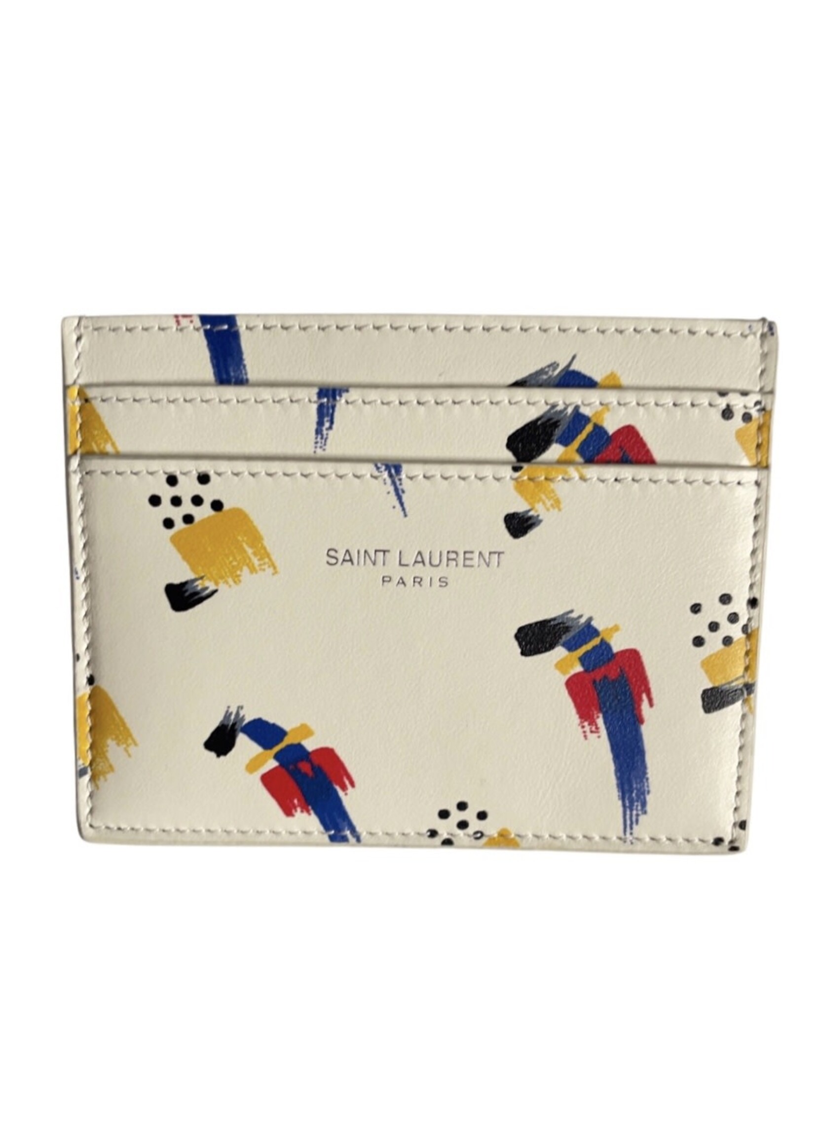 SAINT LAURENT Monogram leather card holder