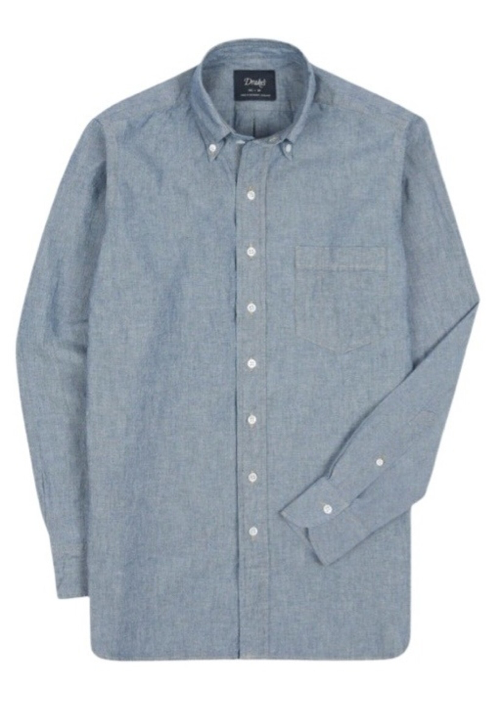 DRAKES F23 CHAMBRAY BD SHIRT - TABOR