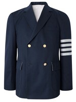 THOM BROWNE UNCONSTRUCTED DOUBLE BREASTED COTTON JACKET