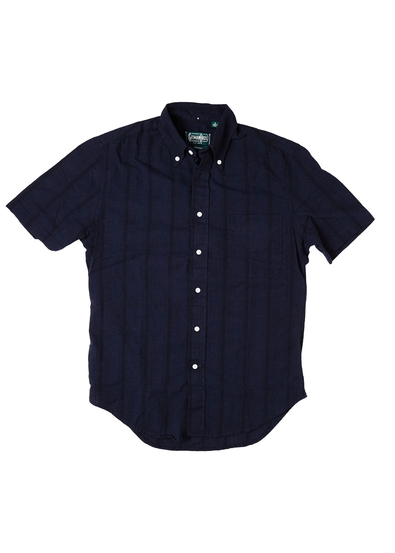 GITMAN COTTON LINEN STRIPE SHIRT