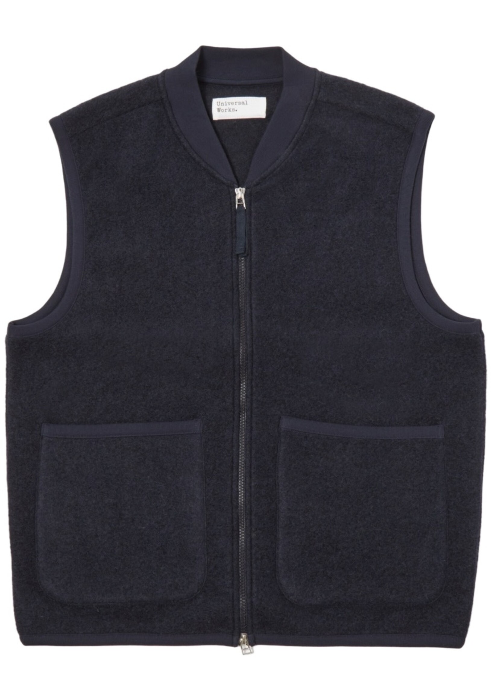 UNIVERSAL WORKS WOOL FLEECE ZIP WAISTCOAT