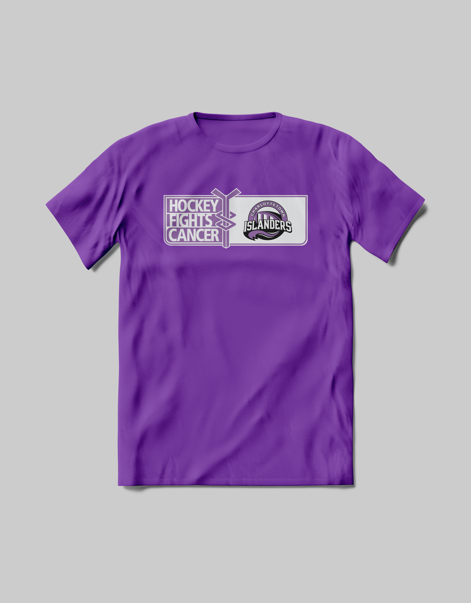 Women's Hockey Fights Cancer Purple T-Shirt