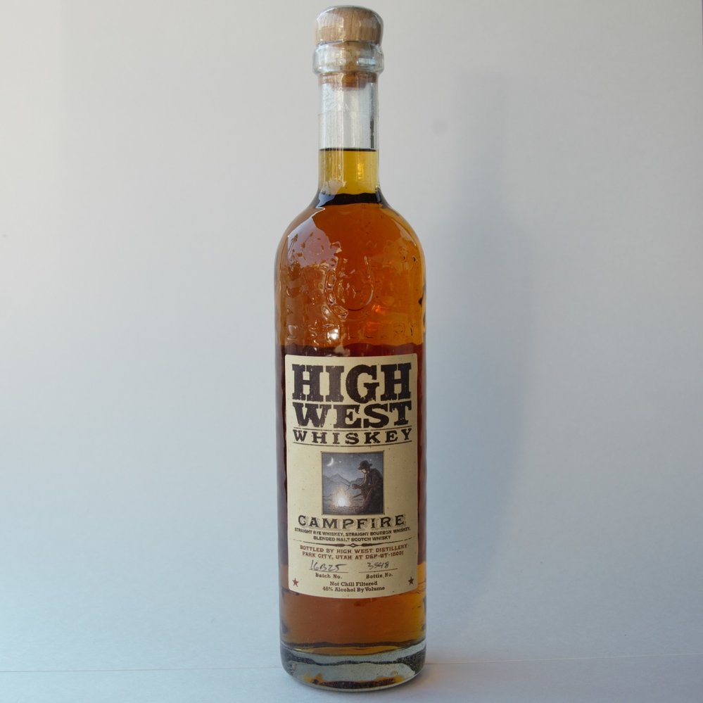 high west whiskey blue bottle