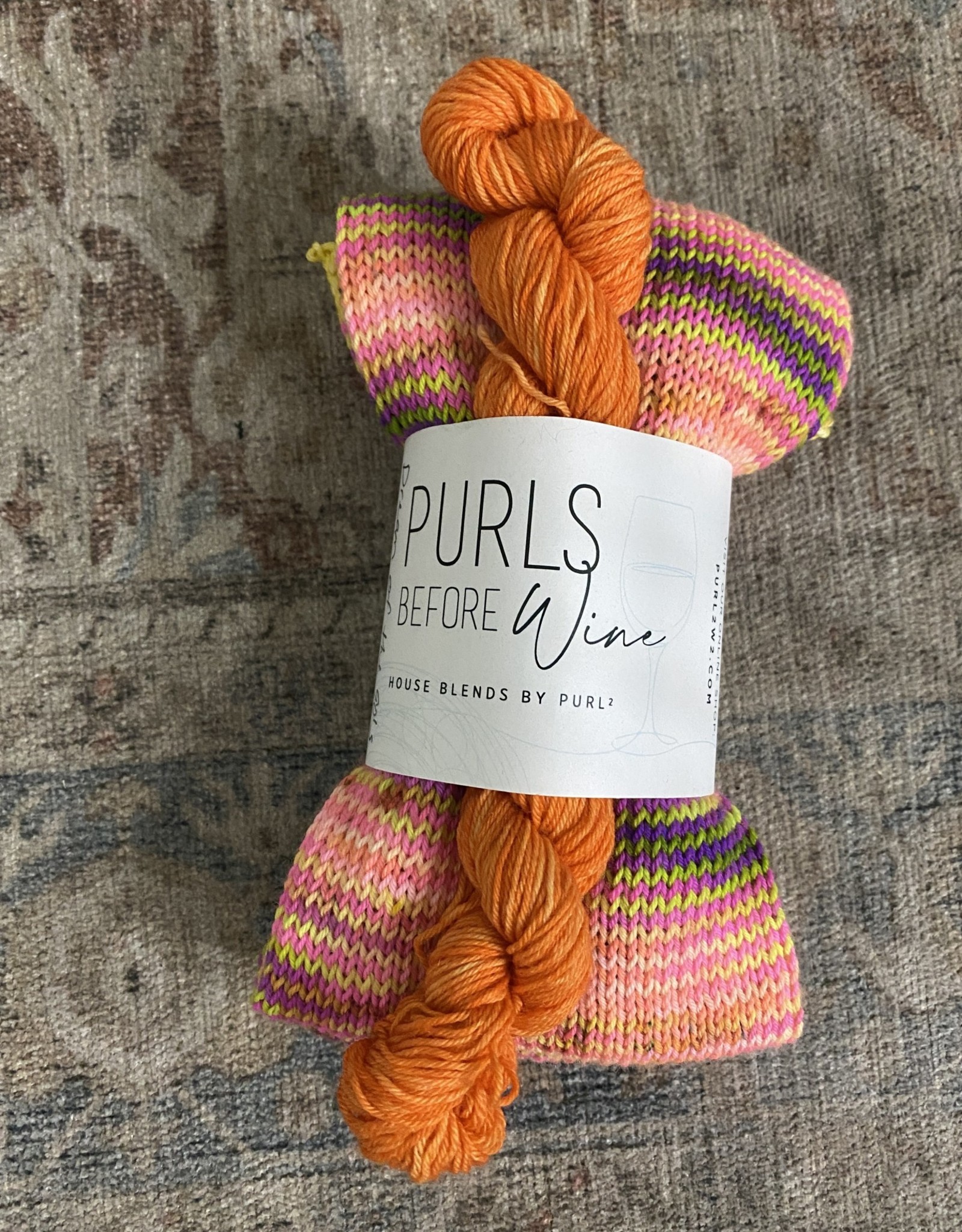 Purls Before Wine Afterthought Sock Set: Dream of the 90’s/ Psst Carrots