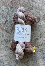 Purls Before Wine Afterthought Sock Set: Fallow/Lavendar Latte