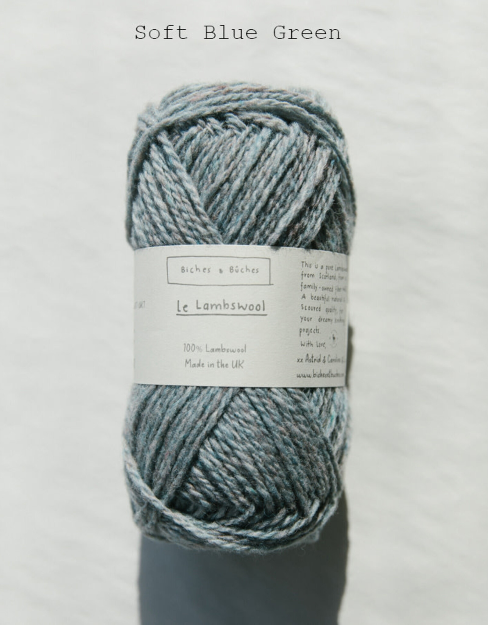 Biches et Buches Le Lambswool Soft Blue Green