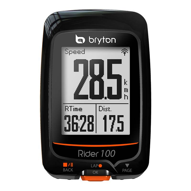 BRYTON COMPUTER BRYTON RIDER 100T GPS ANT+/BLUETOOTH w/HR-MONITOR/CADENCE-SENSOR BK