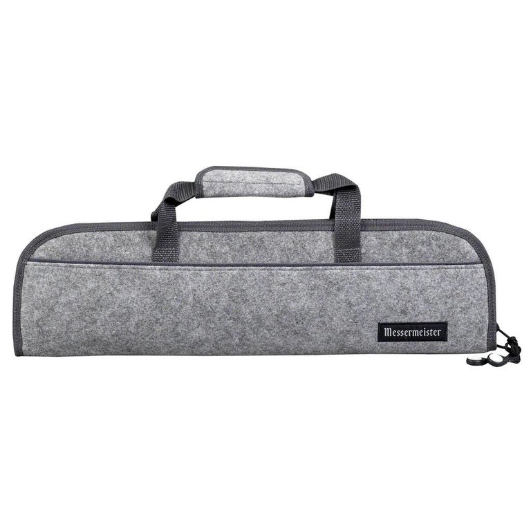 Messermeister 5 Pocket Heather Felt Knife Roll - Gray