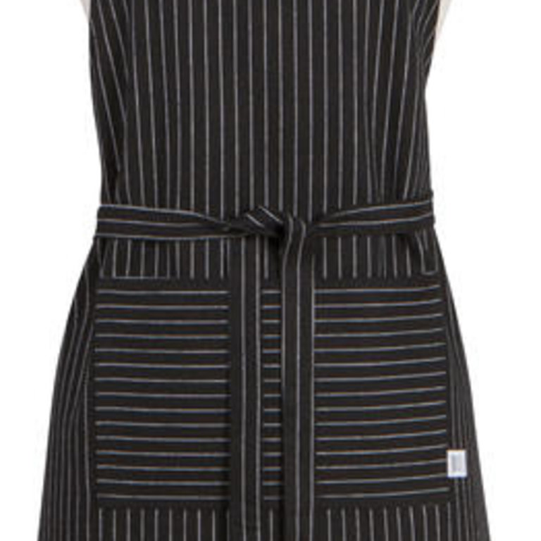 Black Pinstripe Apron