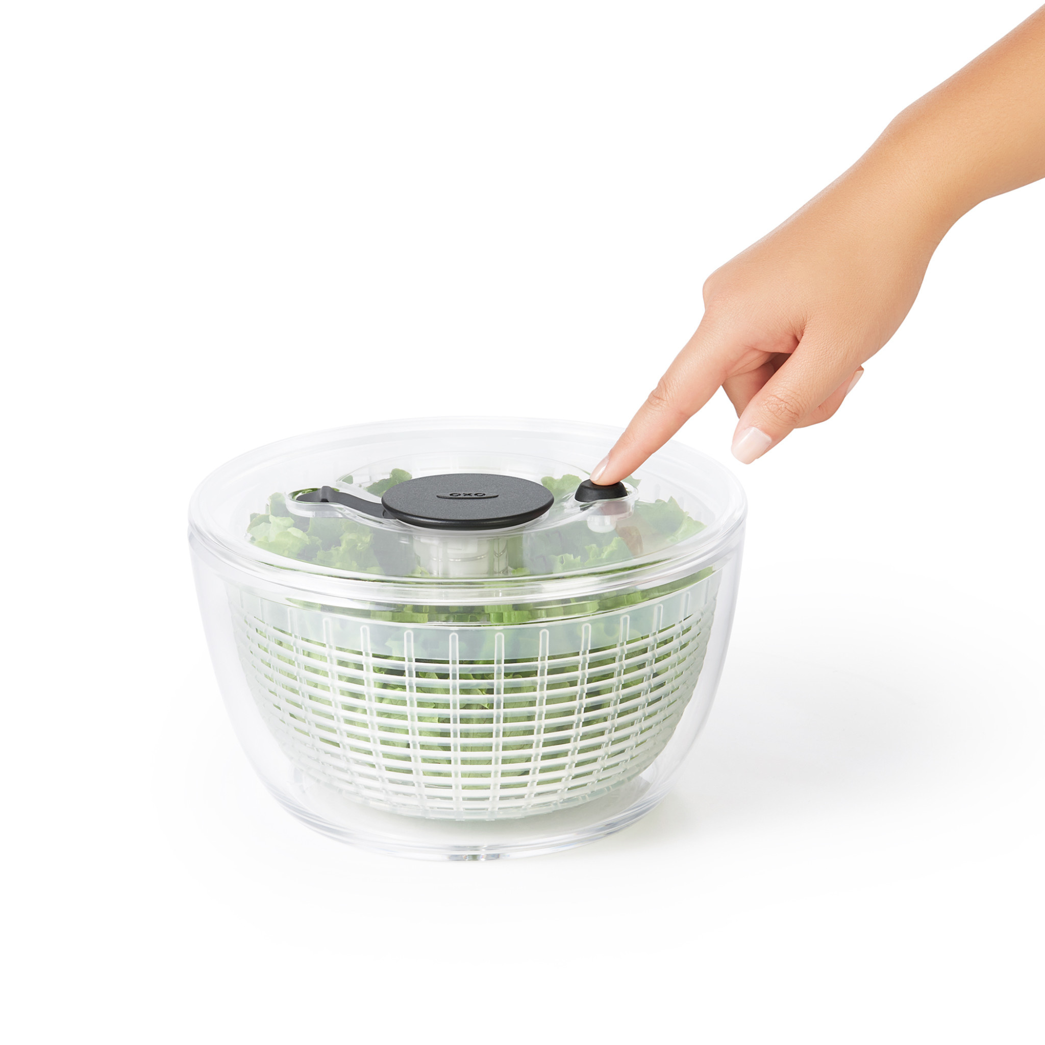 OXO Stainless-Steel Salad Spinner  Salad spinner, Salad spinners, Cooking