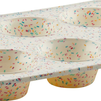 White Confetti 6 count Jumbo Muffin Tray White Confetti 6 count Jumbo Muffin Tray