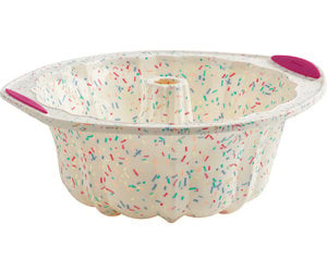 White Confetti Square Cake Pan 8x8 - Creative Kitchen Fargo