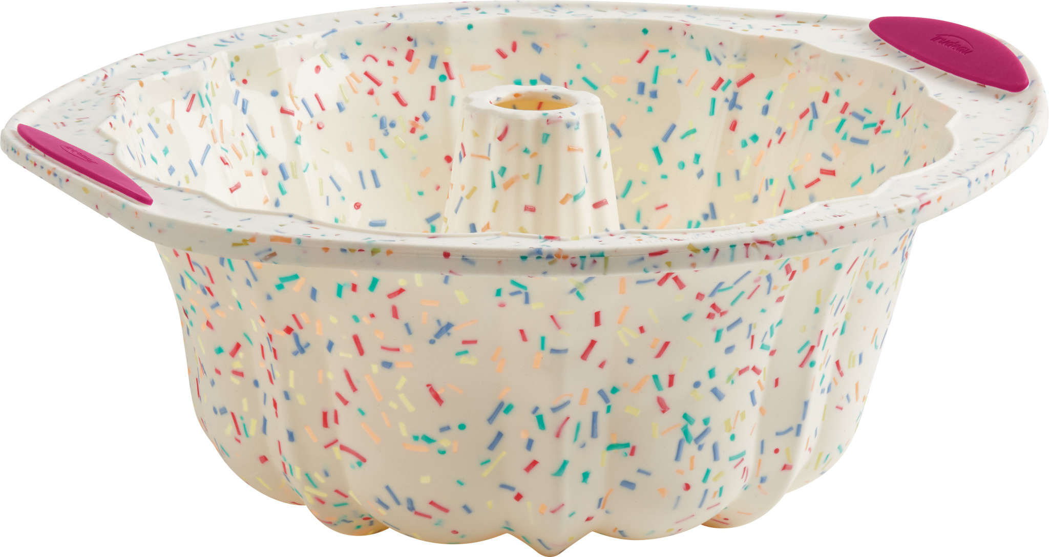 Silicone Bakeware: White Confetti Fluted Cake Pan – The Cook's Nook