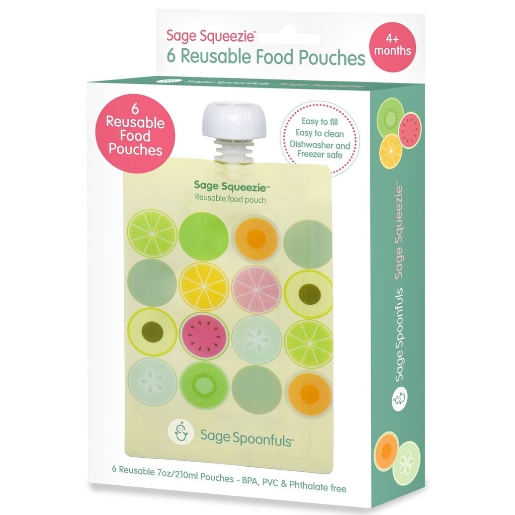 7-Piece Baby & Toddler Feeding Set (Sage, Fruit Dot) - Sage Spoonfuls