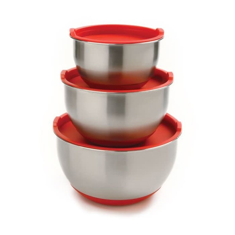 Norpro S/S Mixing Bowls w/ Lids 3pk