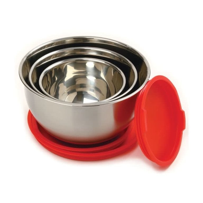 Norpro S/S Mixing Bowls w/ Lids 3pk